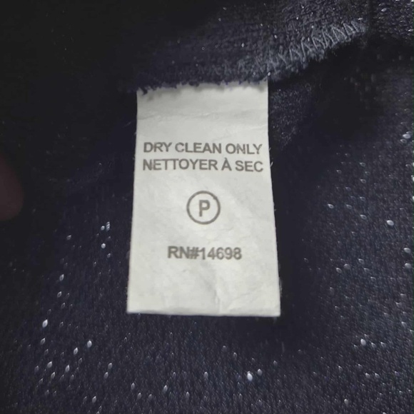 Ramy Brook Shimmering Navy Metallic Sparkly Draped Knit Top S - Picture 12 of 14